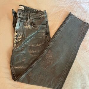 Zara Silver Ankle & Cropped Jeans